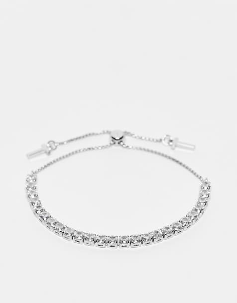 Ted Baker Melrah adjustable bracelet in silver with crystal gems - view 1