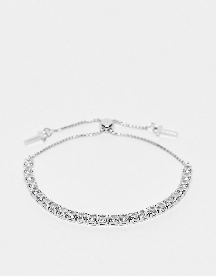 Ted Baker Melrah Adjustable Bracelet In Silver With Crystal Gems-Gold
