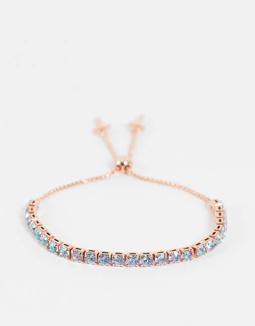 Ted Baker Melrah icon crystal slider bracelet with iridescent crystal ...