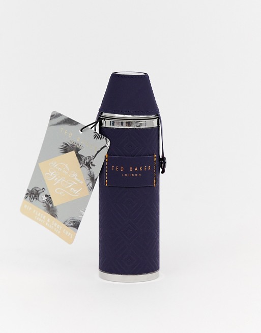 Ted Baker mini hip flask with shot glasses