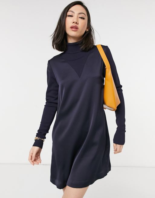 Ted Baker mockable tunic dress In dark blue