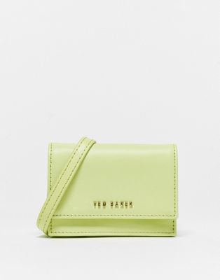 Ted Baker Munika multi compartment card holder with strap in green