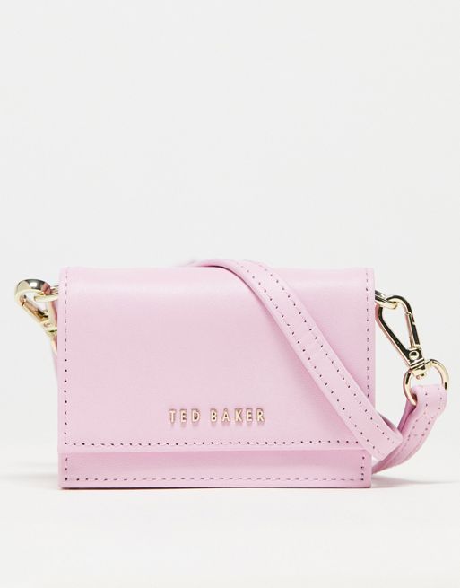 Ted Baker Munika multi compartment card holder with strap in pink | ASOS