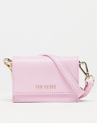 Ted Baker Munika multi compartment card holder with strap in pink - ASOS Price Checker