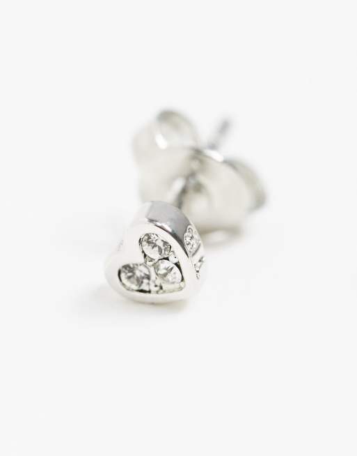 Ted Baker - Neena - Oorknopjes met kristallen hartjes in zilver, 2 van 4