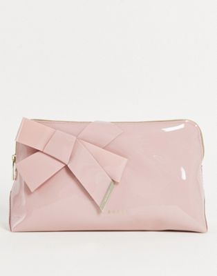 Ted Baker Nicco bow make up bag in pink