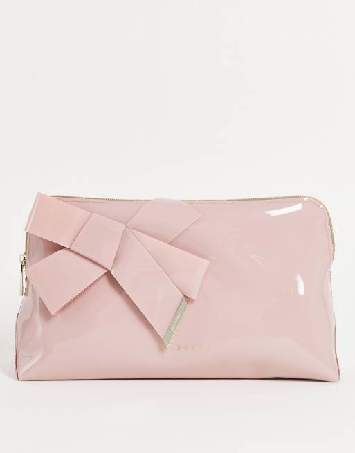 Ted Baker Nicco bow make up bag in pink | ASOS