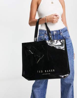 Ted Baker Nicon knot bow large icon bag in black