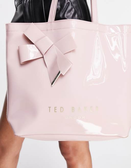 Ted Baker Nicon large icon bow tote in peach