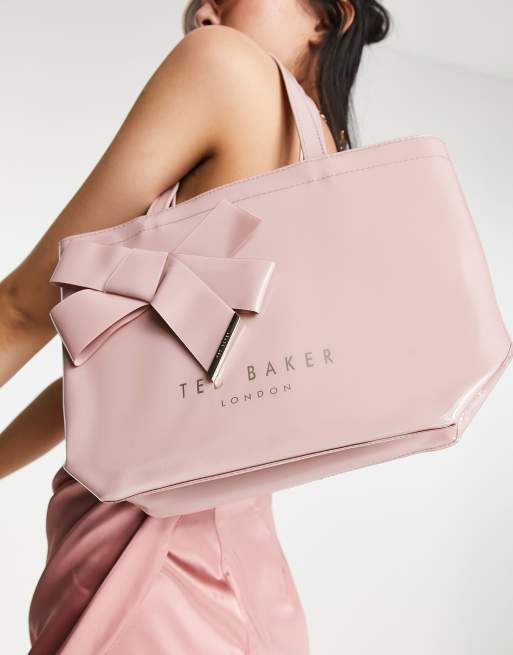 Ted Baker Nikicon bow tote bag in pink