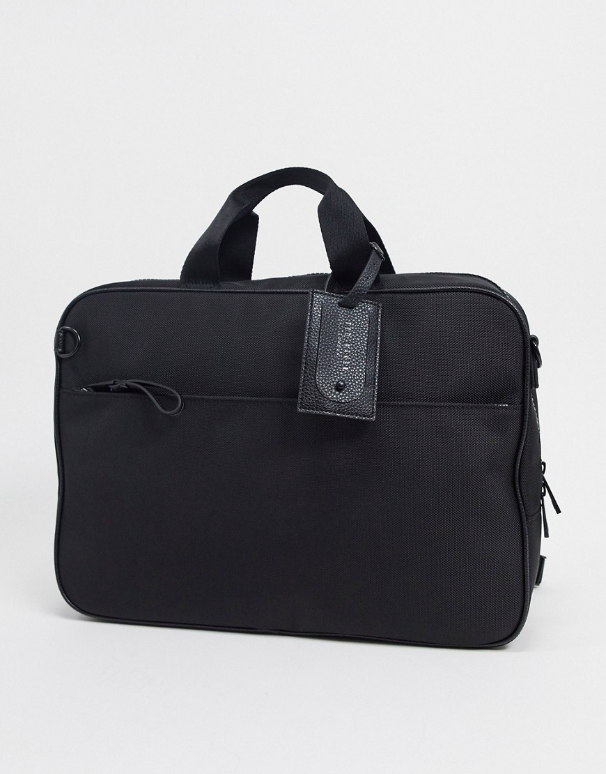 Ted Baker nylon laptop bag in black