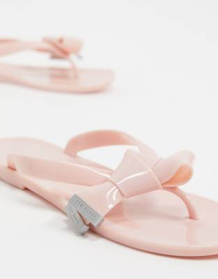 pink bow flip flops