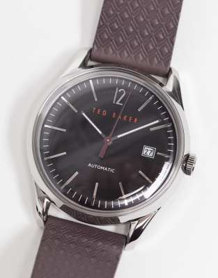 Ted Baker - Orologio in acciaio inox con cinturino in pelle
