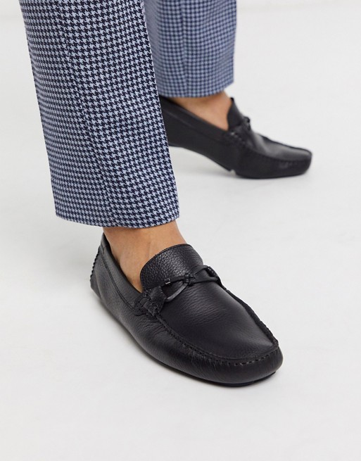 Ted Baker ottro driving shoes in black leather