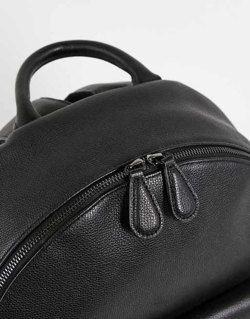 asos ted baker leather backpack Ted Baker padlock leather backpack in black