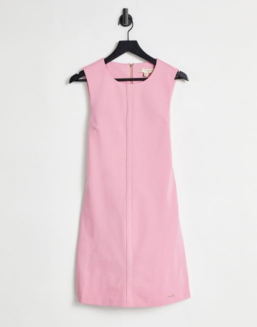 Ted Baker Papron tie front mini dress in pink