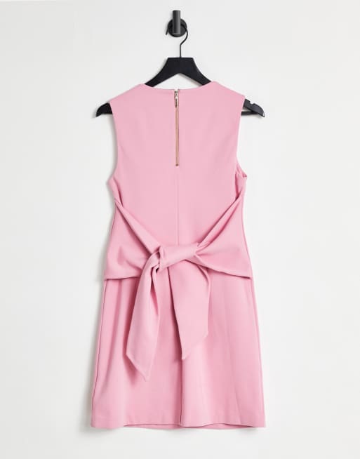 Ted Baker Patron Mini jurk met gestrikte voorkant in roze