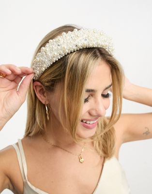 Ted Baker Pearlen pearl crystal headband in white