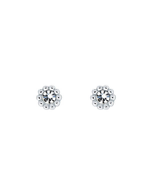 Ted Baker Perella crystal nano stud earrings in silver | ASOS