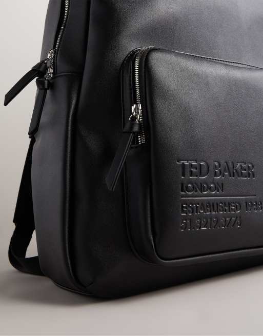 asos ted baker leather backpack Ted Baker phileap leather backpack in black