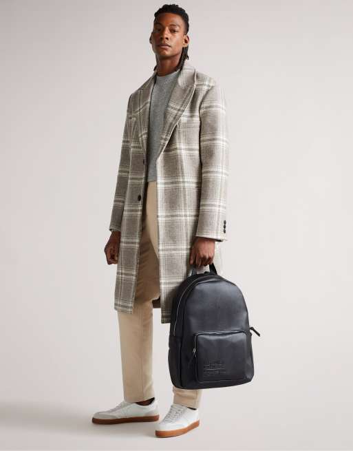 asos ted baker leather backpack Ted Baker phileap leather backpack in black