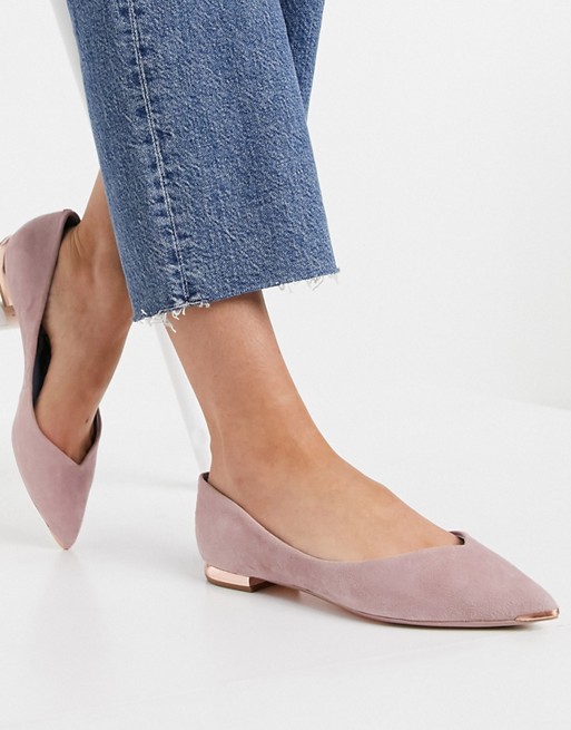 Ted Baker Pointed flat shoes in light pink