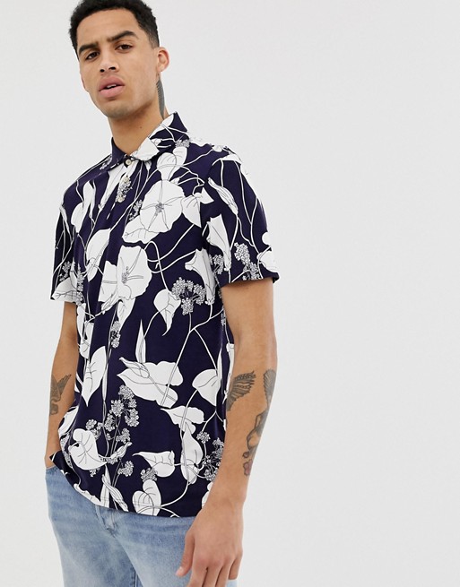 Ted Baker polo shirt with leaf print | ASOS