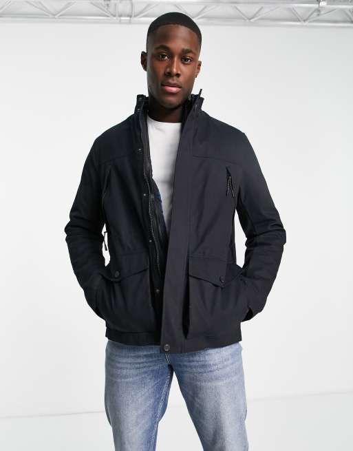 Ted Baker quilted field jacket in navy | ASOS