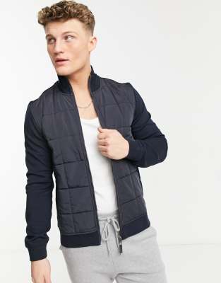 ted baker quilted funnel neck jacket