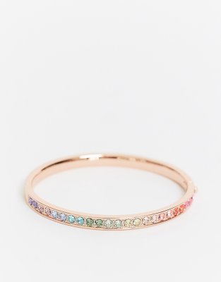 Ted Baker rainbow crystal bangle in rose gold | ASOS