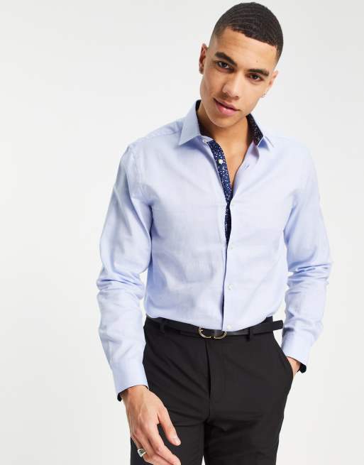 Ted Baker regular fit shirt in blue | ASOS