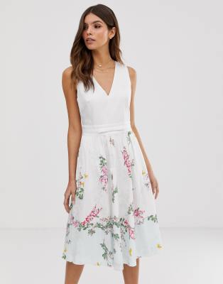 ted baker white floral dress