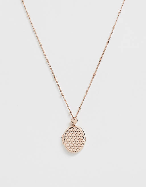 Ted Baker rose gold plated heart locket necklace | ASOS
