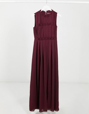 ted baker saffron origami folded maxi dress