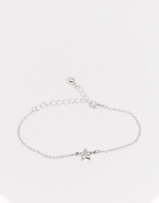 Ted Baker Safroh star adjustable bracelet in silver and crystal
