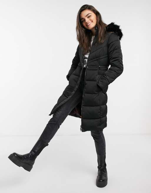 Ted baker black puffer cheap coat