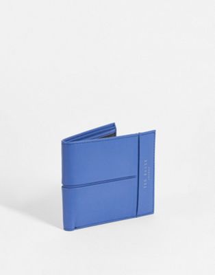 Ted Baker samuel leather wallet in blue