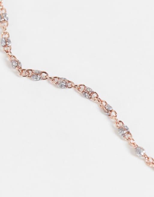 Ted Baker - Saraah - Collana in catenina color oro rosa con ciondolo a cuore luminoso, 2 di 4
