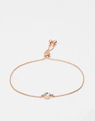 Ted Baker sarsa plain crystal toggle bracelet in rose gold