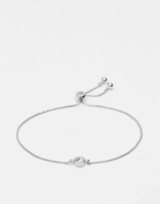 Ted Baker sarsa plain crystal toggle bracelet in silver