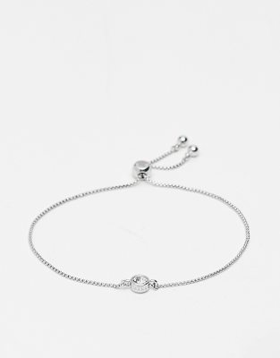 Ted Baker Ted Baker sarsa plain crystal toggle bracelet in silver