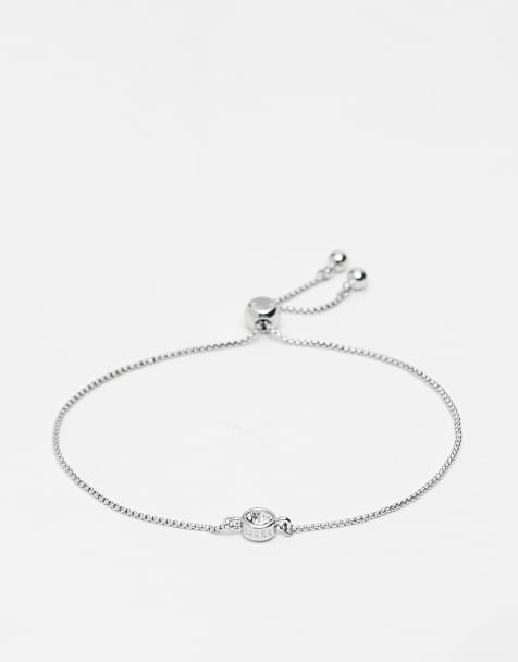Ted Baker sarsa plain crystal toggle bracelet in silver - view 1