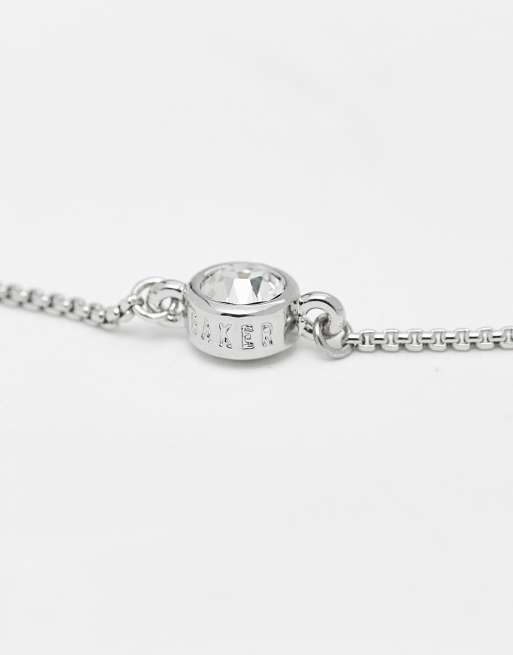 Ted Baker sarsa plain crystal toggle bracelet in silver, 3 of 4