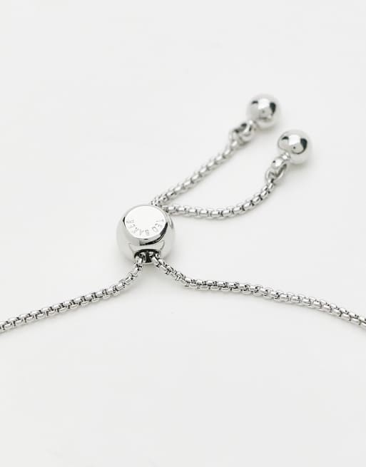 Ted Baker sarsa plain crystal toggle bracelet in silver, 4 of 4