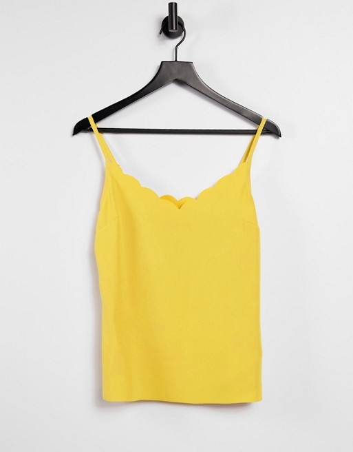 Ted Baker scallop cami in yellow