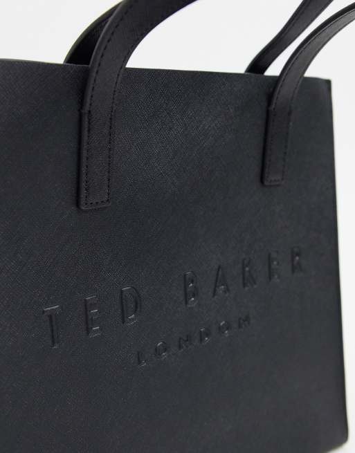 Ted Baker seacon crosshatch small icon bag in black