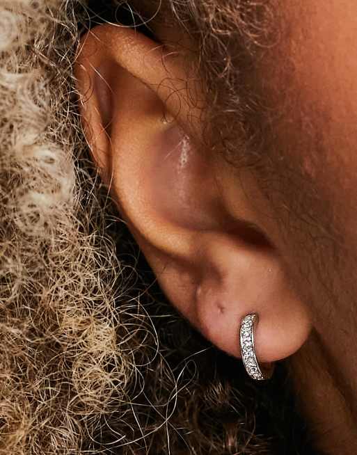 Ted Baker - Seenita - Nano huggie oorringen met kristallen in zilver, 3 van 4