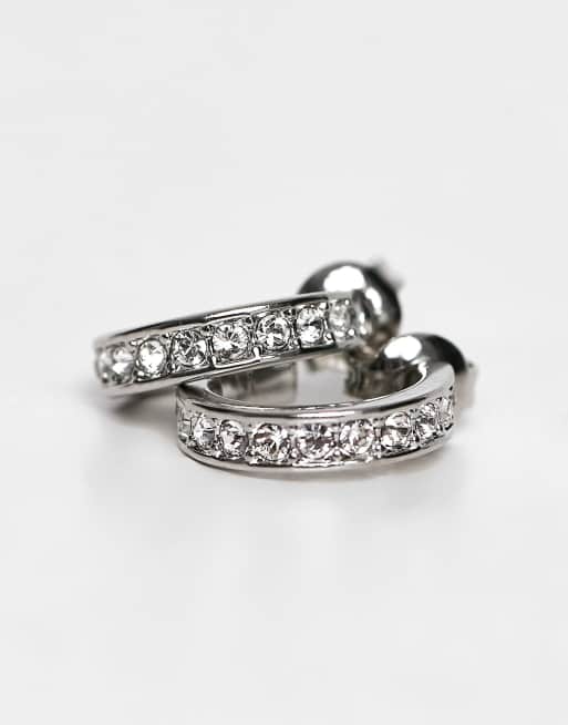 Ted Baker - Seenita - Nano huggie oorringen met kristallen in zilver, 4 van 4