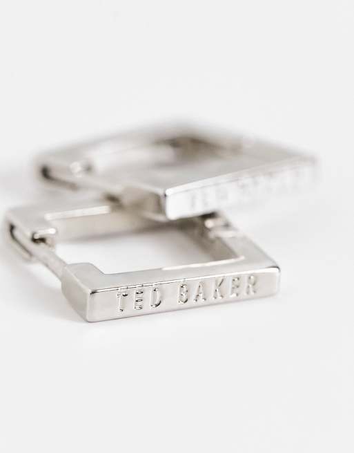 Ted Baker Senrii small square hinge earring in silver, 2 of 4