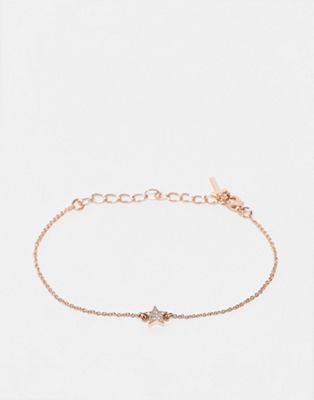 Ted Baker Sharaaa bracelet in rose gold with nano pave star